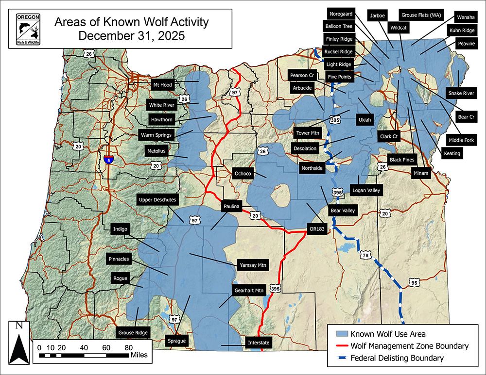 Statewide Wolf Population Map